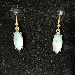 Elegant Gold and Blue Drop Earrings